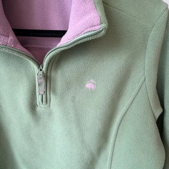 Brooks Brothers 346 Sage Green Fleece 1/4 Zip Pullover L - Picture 6 of 11